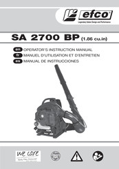 Efco SA 2700 BP Operator's Instruction Manual