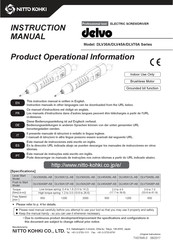 Nitto Kohki delvo DLV30A06P-AB Instruction Manual