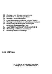 Küppersbusch IKD 10770.0 Instruction On Mounting And Use Manual
