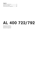 Gaggenau AL 400 722 Installation Instructions Manual