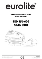 EuroLite LED TSL-600 SCAN COB User Manual