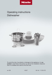 Miele G 5430 SC SL Active Operating Instructions Manual