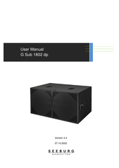 Seeburg Acoustic G Sub 1802 dp User Manual