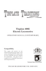 MTHTrains Tinplate Traditions 408E Operator's Manual