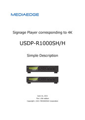 Mediaedge USDP-R1000H Quick Start Manual