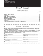 Carrier 40MHHA Owner's Manual
