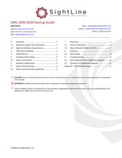 SightLine 1500-EVAL Kit Startup Manual