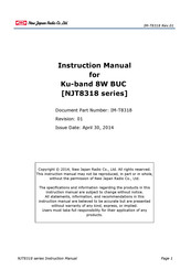 JRC NJT8318UNK Instruction Manual