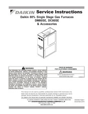 Daikin DC80SE0804B Service Instructions Manual