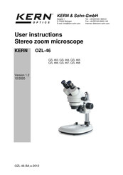 KERN OZL-46 User Instructions