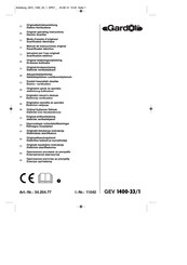 Gardol GEV 1400-33/1 Original Operating Instructions