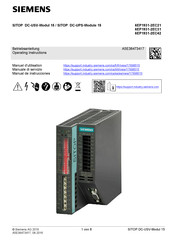 Siemens SITOP DC UPS 6EP1931-2EC42 Operating Instructions Manual