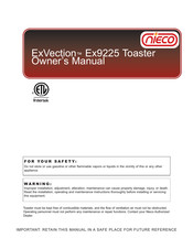 Nieco ExVection Ex9225 Owner's Manual