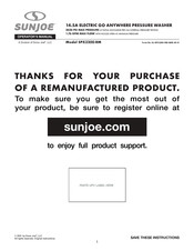 SNOWJOE SUNJOE SPX3200-RM Manual