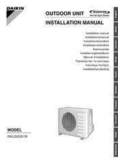 Daikin RXL25G3V1B Installation Manual