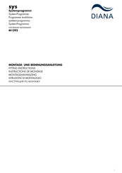 Diana sys M1292 Fitting Instructions Manual