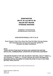 DORCHESTER DR-TC 60 Installation, Commissioning And Maintenance Instructions