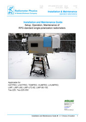 Rohde & Schwarz RPG Tau-225-350 Installation And Maintenance Manual