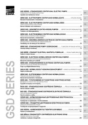 EBARA GSD Series Translation Of The Original Instructions