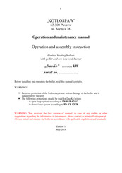 KOTLOSPAW DuoKo 34 Operation And Maintenance Manual