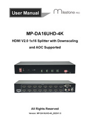 Milestone pro MP-DA16UHD-4K User Manual