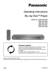 Panasonic DMP-BDT383 Operating Instructions Manual