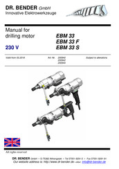 DR. BENDER EBM 33 S Manual