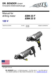 DR. BENDER 201238 Manual
