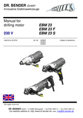 DR. BENDER EBM 23 Manual