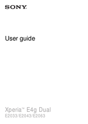 Sony Xperia E4g Dual E2043 User Manual