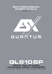 ESX QUANTUM QL810SP Owner's Manual