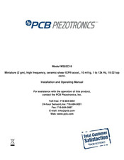 PCB Piezotronics M352C18 Installation And Operating Manual