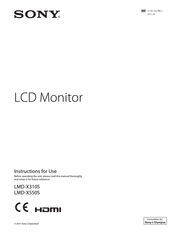 Sony LMD-X550S Instructions For Use Manual