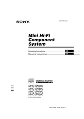 Sony MHC-GN700 Operating Instructions Manual