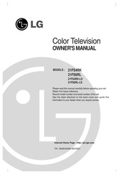 LG 21FS4RK-LS Owner's Manual