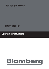 Blomberg FNT 9671P Operating Instructions Manual