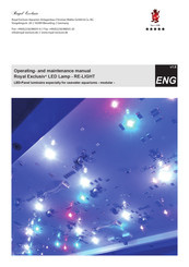 Royal Exclusiv LED-ONE Operating And Maintenance Manual