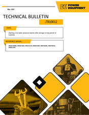 BE Power Equipment HW2765HG Technical Bulletin