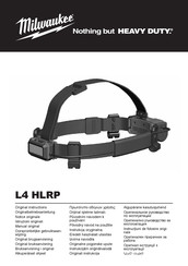 Milwaukee L4 HLRP Original Instructions Manual