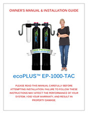 Home Plus Ecoplus EP-1000-TAC Owner's Manual & Installation Manual