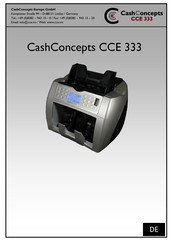 CashConcepts CCE 333 Manual