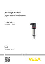 Vega VEGABAR 19 Operating Instructions Manual