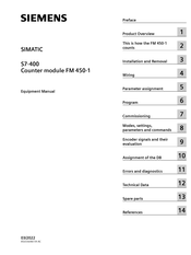 Siemens FM 450-1 Equipment Manual