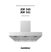 Gaggenau AW 540 Operating And Assembly Instruction Manual