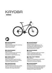 Kayoba 009925 Operating Instructions Manual