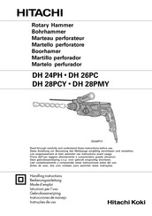 Hitachi Koki DH 28PCY Handling Instructions Manual