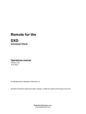 Brainstorm Electronics DXD Series Operation Manual
