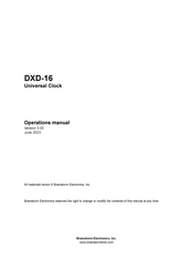 Brainstorm Electronics DXD-16 Operation Manual