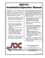 Adc ES3131 Installation & Operator's Manual