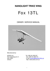 Aeros Fox 13TL Owner's Service Manual